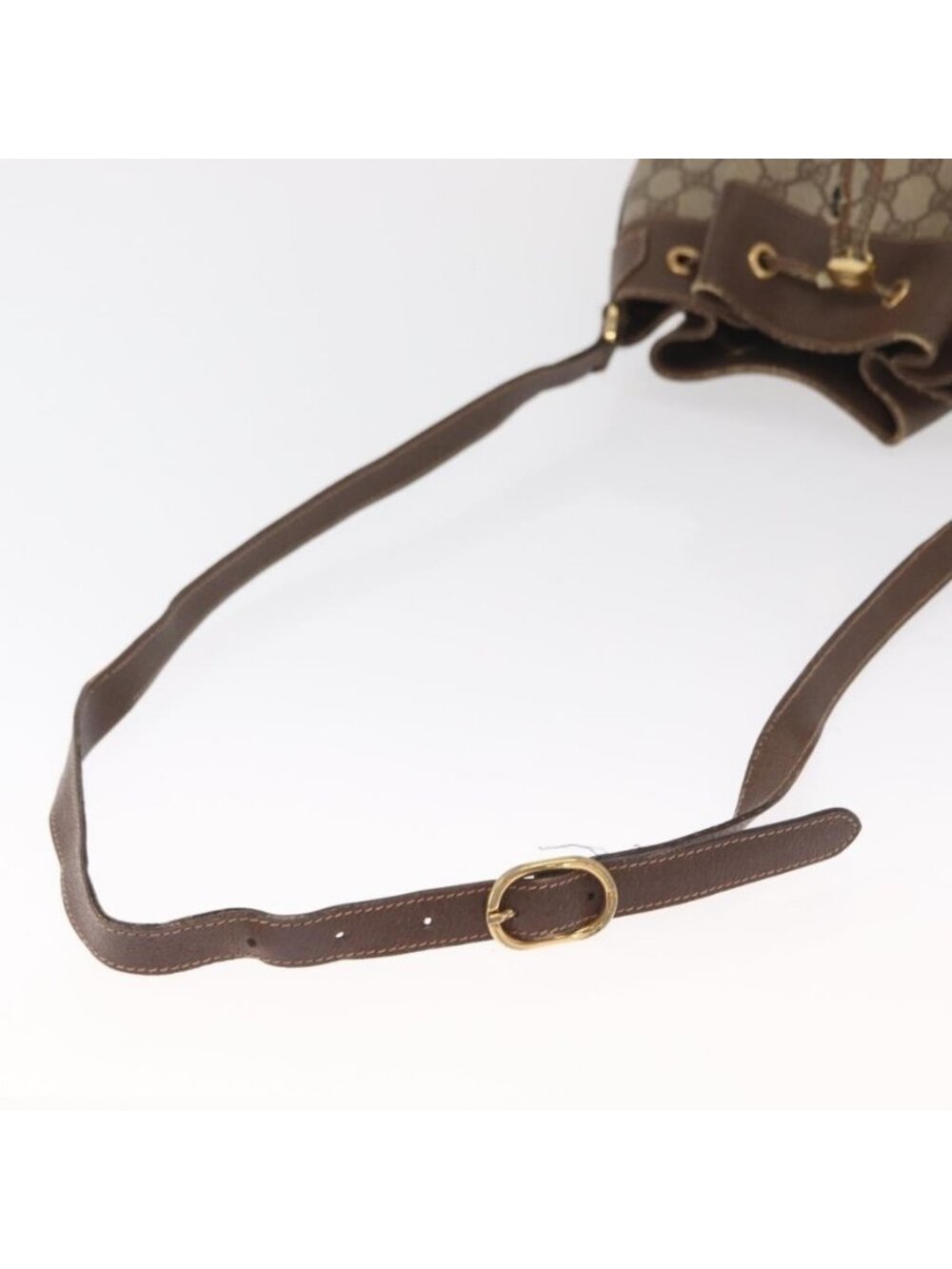 Authentic GUCCI GG Supreme Web Sherry Line Bag PVC Beige Gold 164 02 085 - Picture 15 of 16